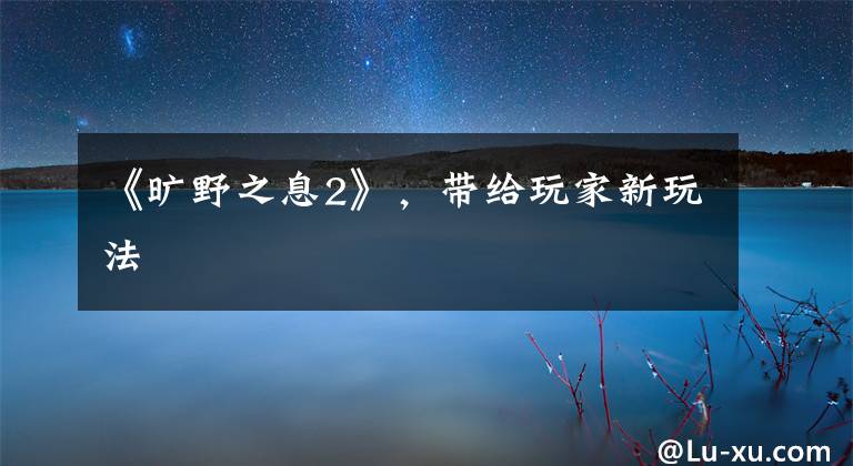 《旷野之息2》,带给玩家新玩法