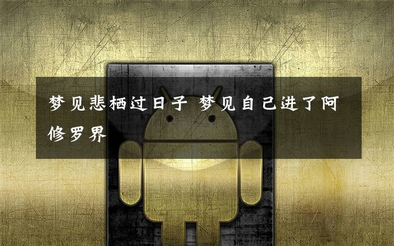 梦见悲栖过日子 梦见自己进了阿修罗界