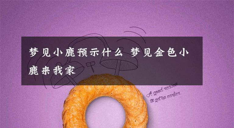 梦见小鹿预示什么 梦见金色小鹿来我家