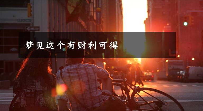 梦见这个有财利可得