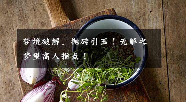 梦境破解,抛砖引玉!无解之梦望高人指点!