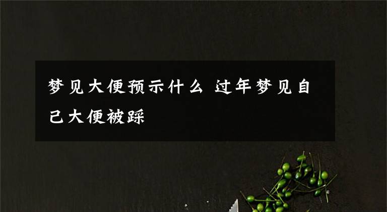 梦见大便预示什么 过年梦见自己大便被踩