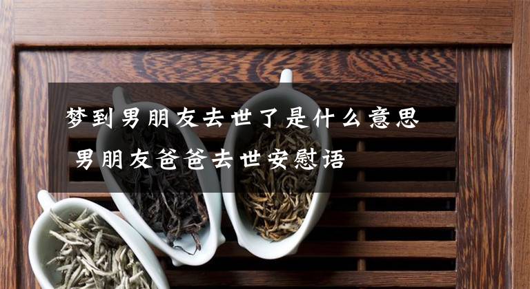 梦到男朋友去世了是什么意思 男朋友爸爸去世安慰语