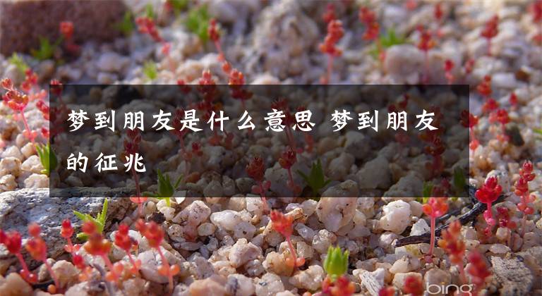 梦到朋友是什么意思 梦到朋友的征兆