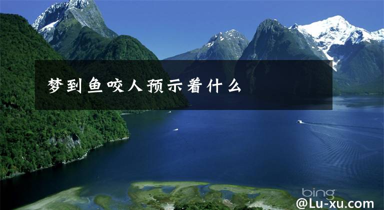 梦到鱼咬人预示着什么