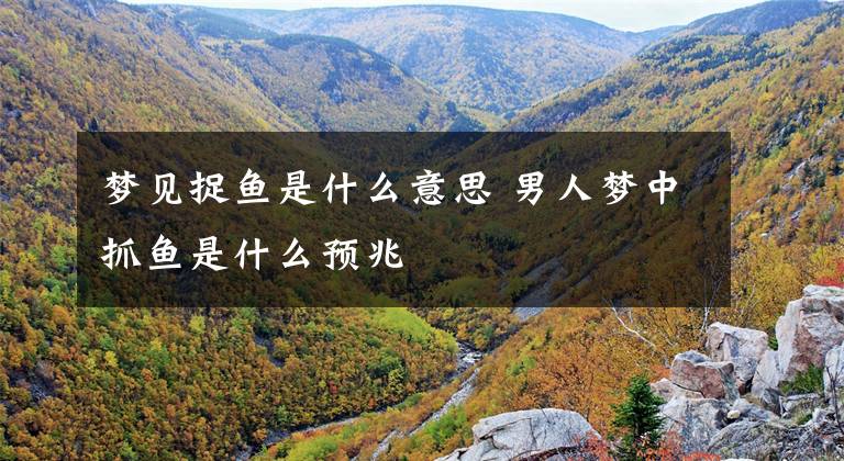 梦见捉鱼是什么意思 男人梦中抓鱼是什么预兆