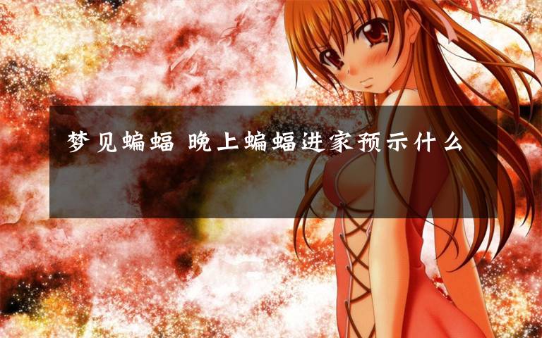 梦见蝙蝠 晚上蝙蝠进家预示什么