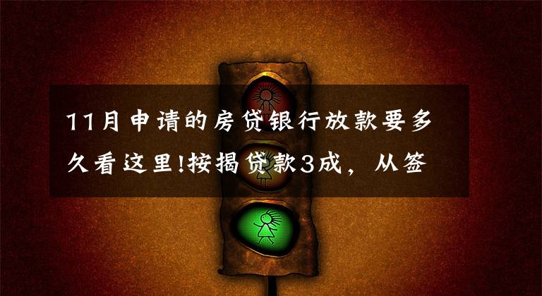 11月申请的房贷银行放款要多久看这里!按揭贷款3成,从签约到放款5个工作日,怎么做到的?