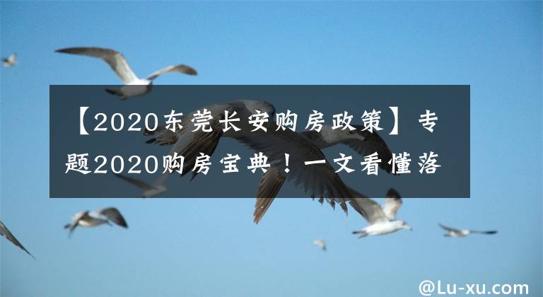 【2020东莞长安购房政策】专题2020购房宝典!一文看懂落户/购房资格/贷款/二手房政策