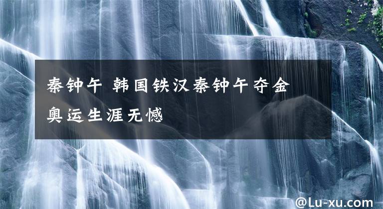 秦钟午 韩国铁汉秦钟午夺金 奥运生涯无憾
