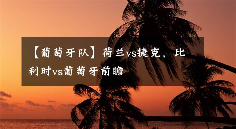 【葡萄牙队】荷兰vs捷克，比利时vs葡萄牙前瞻