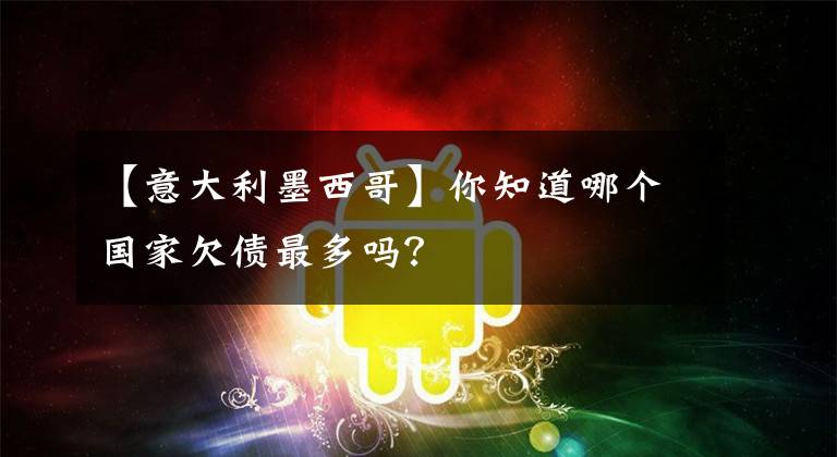 【意大利墨西哥】你知道哪个国家欠债最多吗？