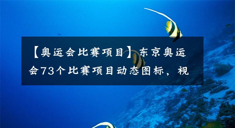 【奥运会比赛项目】东京奥运会73个比赛项目动态图标,视觉效果堪称惊艳!