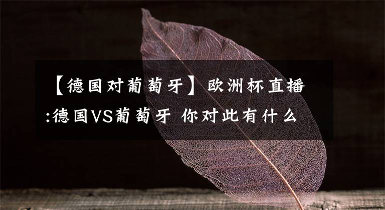【德国对葡萄牙】欧洲杯直播:德国VS葡萄牙 你对此有什么想说？