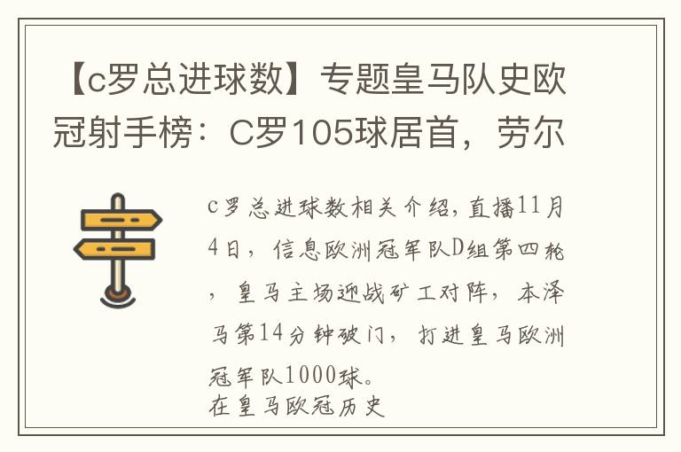 【c罗总进球数】专题皇马队史欧冠射手榜:C罗105球居首,劳尔66球第2,本泽马62球第3