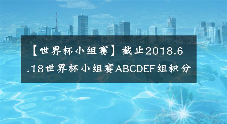 【世界杯小组赛】截止2018.6.18世界杯小组赛ABCDEF组积分榜