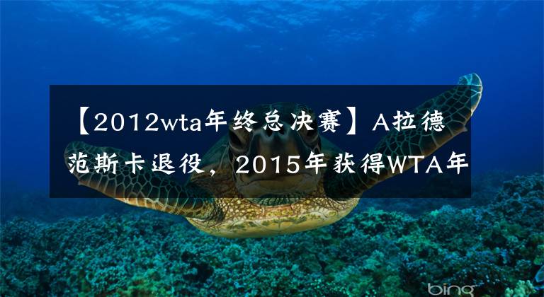 【2012wta年终总决赛】A拉德范斯卡退役,2015年获得WTA年终总结冠军。