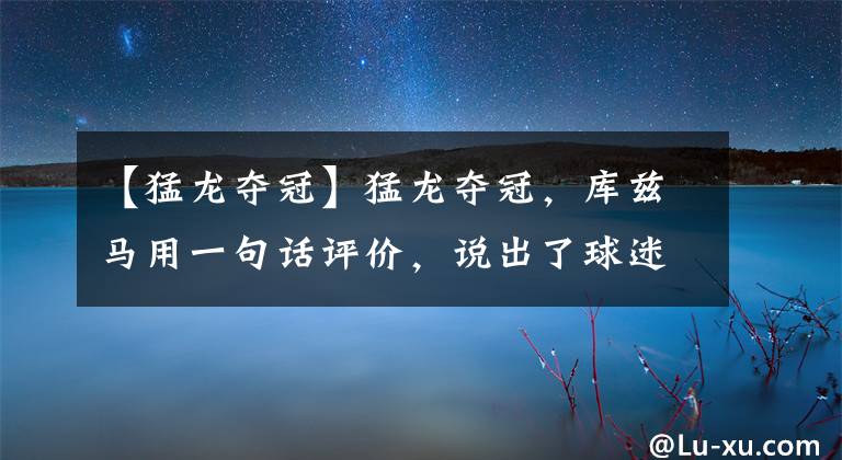 【猛龙夺冠】猛龙夺冠，库兹马用一句话评价，说出了球迷想说却不敢说的话