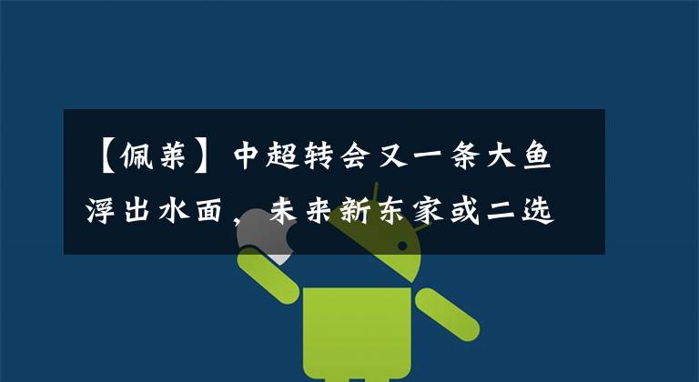 【佩莱】中超转会又一条大鱼浮出水面,未来新东家或二选一,泰山队在列