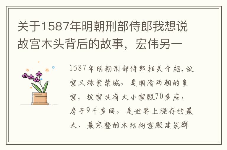 关于1587年明朝刑部侍郎我想说故宫木头背后的故事,宏伟另一面是道不尽的血和泪