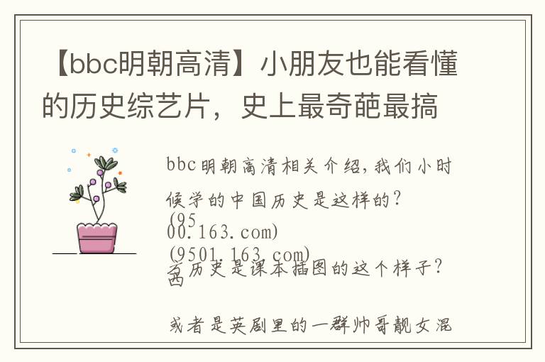 【bbc明朝高清】小朋友也能看懂的历史综艺片，史上最奇葩最搞笑，CBBC出品
