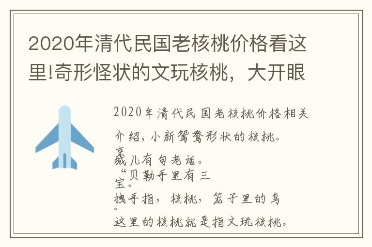 2020年清代民国老核桃价格看这里!奇形怪状的文玩核桃，大开眼界！