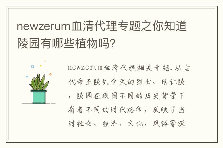newzerum血清代理专题之你知道陵园有哪些植物吗?
