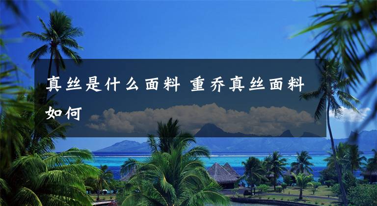 真丝是什么面料 重乔真丝面料如何