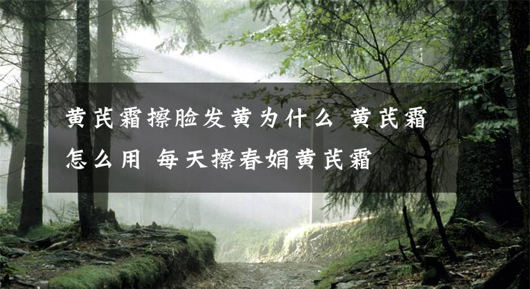 黄芪霜擦脸发黄为什么 黄芪霜怎么用 每天擦春娟黄芪霜
