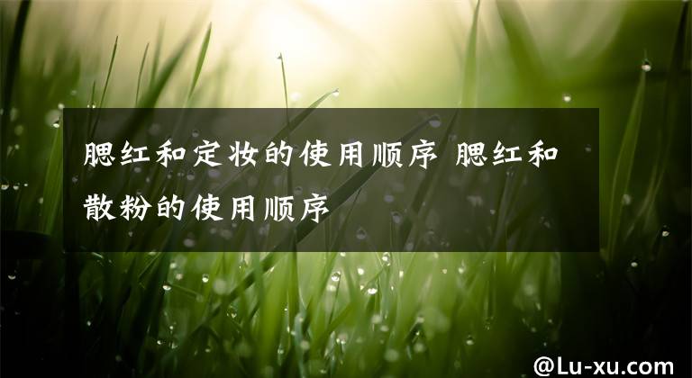 腮红和定妆的使用顺序 腮红和散粉的使用顺序