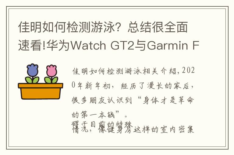 佳明如何检测游泳?总结很全面速看!华为Watch GT2与Garmin Fenix6该如何选择?全方位对比了解答案