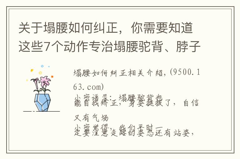 关于塌腰如何纠正,你需要知道这些7个动作专治塌腰驼背、脖子前伸,改善不良体态,让背直起来