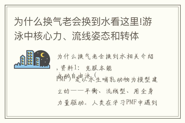 为什么换气老会换到水看这里!游泳中核心力、流线姿态和转体