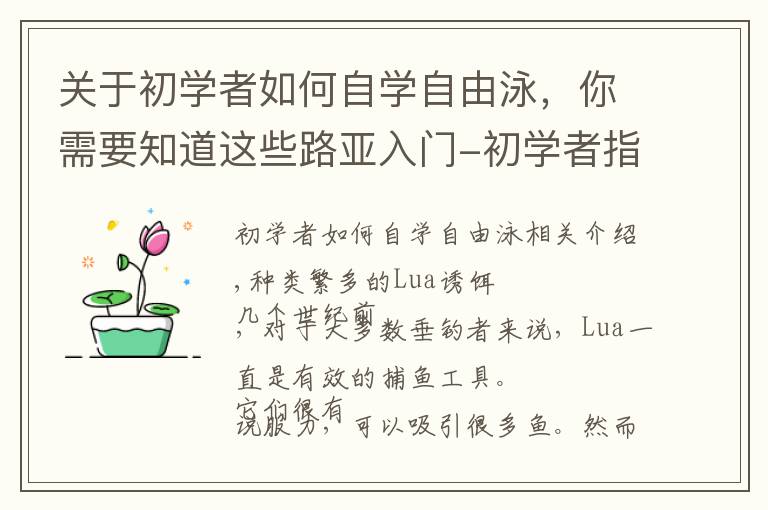 关于初学者如何自学自由泳,你需要知道这些路亚入门-初学者指南