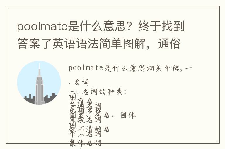 poolmate是什么意思?终于找到答案了英语语法简单图解,通俗易懂!早点看到就好啦!