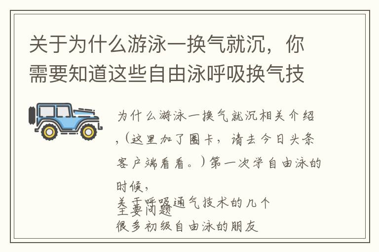 关于为什么游泳一换气就沉,你需要知道这些自由泳呼吸换气技巧的四个要素