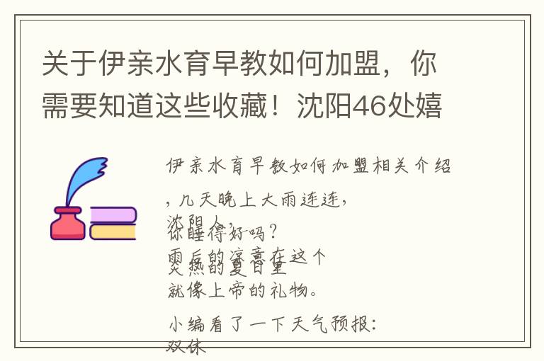 关于伊亲水育早教如何加盟,你需要知道这些收藏!沈阳46处嬉水乐园,价格线路特色全在这儿!