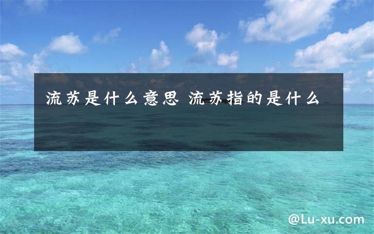 流苏是什么意思 流苏指的是什么
