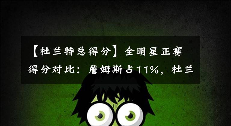 【杜兰特总得分】全明星正赛得分对比:詹姆斯占11%,杜兰特250分