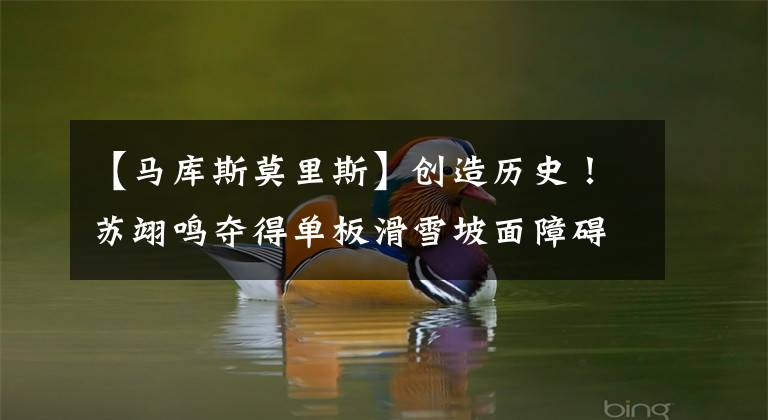 【马库斯莫里斯】创造历史！苏翊鸣夺得单板滑雪坡面障碍技巧银牌