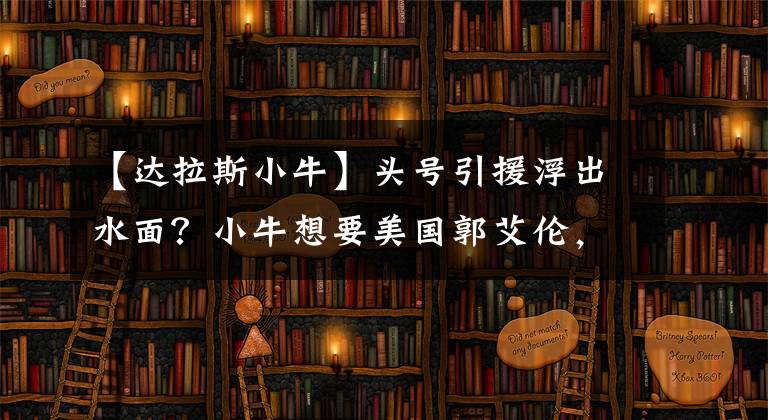 【达拉斯小牛】头号引援浮出水面？小牛想要美国郭艾伦，东契奇新的二当家！