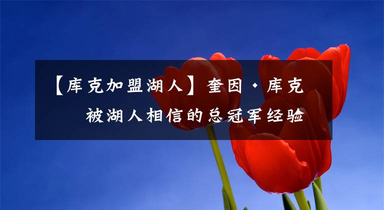 【库克加盟湖人】奎因·库克:被湖人相信的总冠军经验