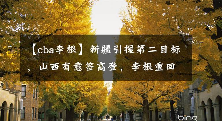 【cba李根】新疆引援第二目标,山西有意签高登,李根重回CBA试训