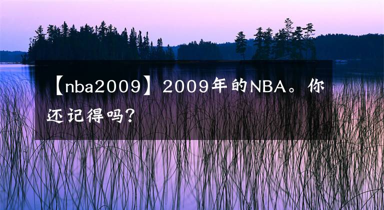 【nba2009】2009年的NBA。你还记得吗?