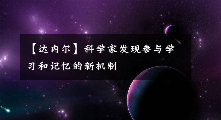 【达内尔】科学家发现参与学习和记忆的新机制