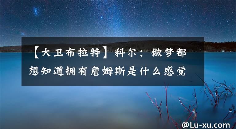 【大卫布拉特】科尔:做梦都想知道拥有詹姆斯是什么感觉,嫉妒沃格尔有这种机会