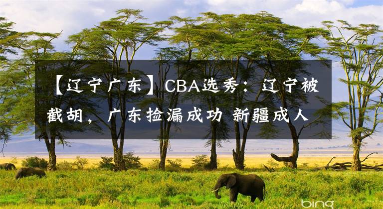 【辽宁广东】CBA选秀：辽宁被截胡，广东捡漏成功 新疆成人之美 广厦创造历史