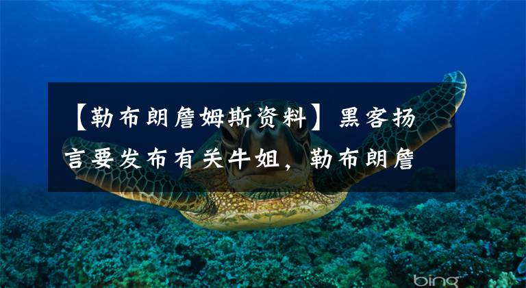 【勒布朗詹姆斯资料】黑客扬言要发布有关牛姐,勒布朗詹姆斯,麻辣鸡等信息