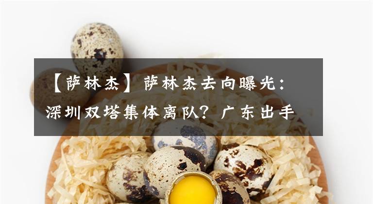 【萨林杰】萨林杰去向曝光:深圳双塔集体离队?广东出手抢人接班易建联