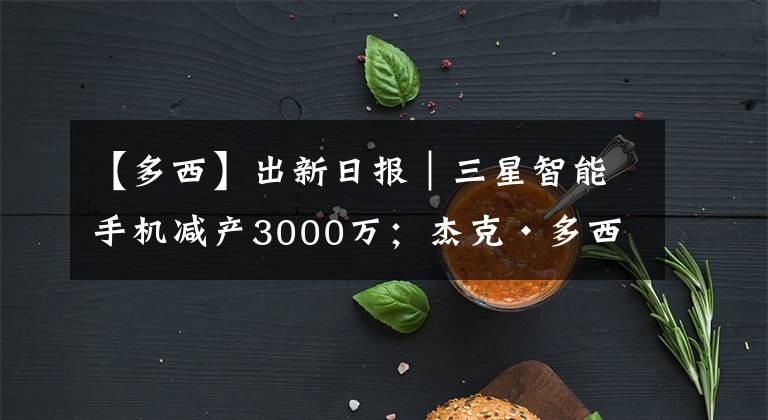 【多西】出新日报|三星智能手机减产3000万;杰克·多西正式告别推特